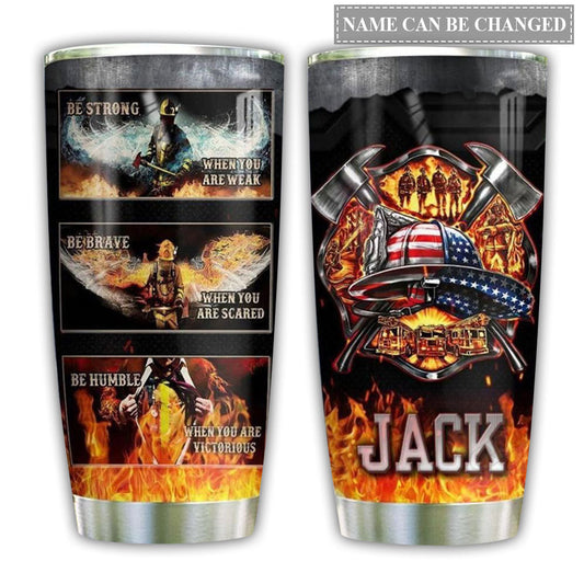 Firefighter In Life Personalized 20 Oz Tumbler For Coffee Travel And Daily Use