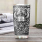 Viking Skull Silver 20 Oz Tumbler For Travel Gifts