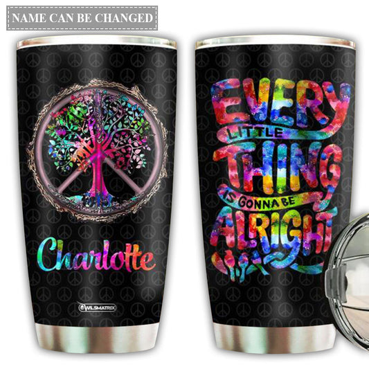 Hippie Alright Personalized 20 Oz Tumbler For Travel Gifts
