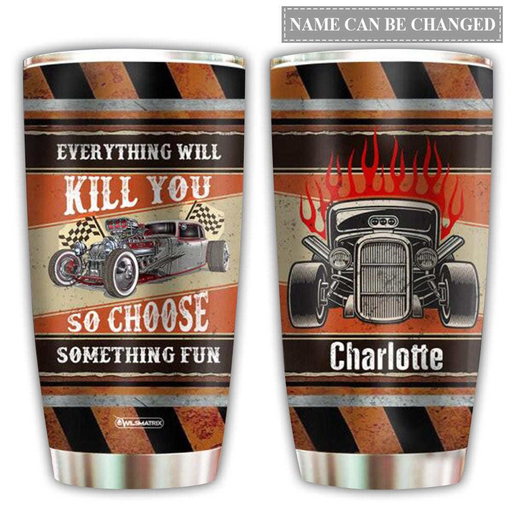 Hot Rod Extreme Sport Personalized 20 Oz Tumbler