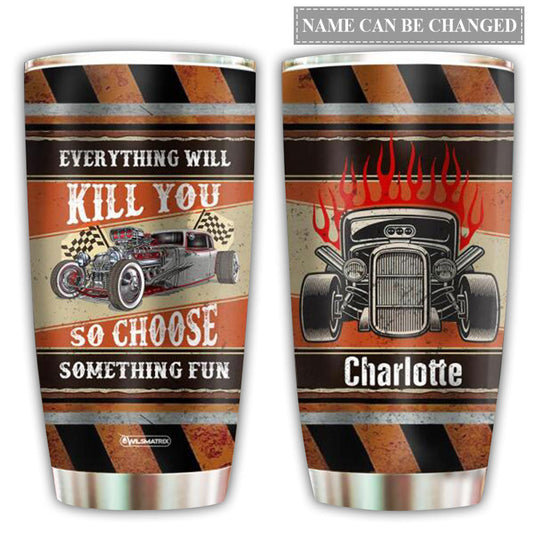 Hot Rod Extreme Sport Personalized 20 Oz Tumbler