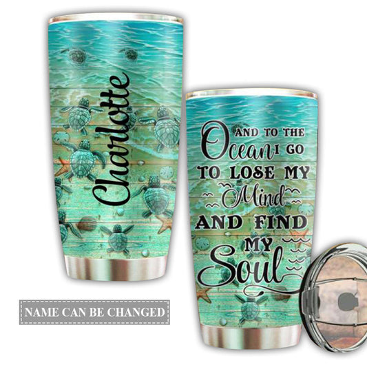 Turtle Ocean Personalized 20 Oz Tumbler For Travel Gifts