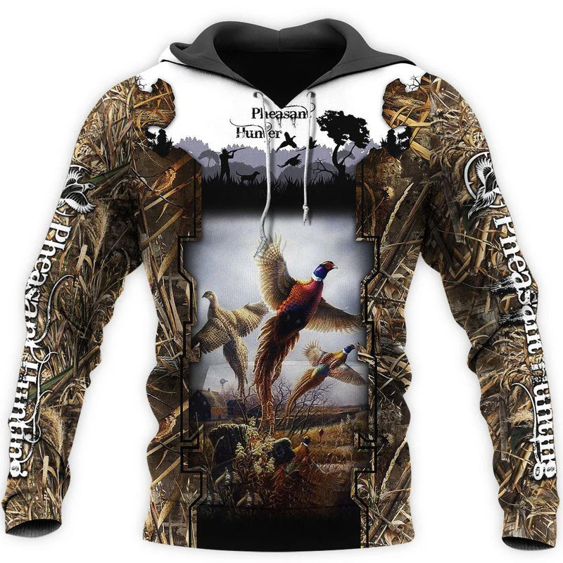 Pheasant Hunting Amazing Art – 3D Hoodie