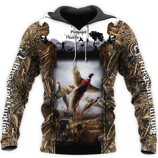 Pheasant Hunting Amazing Art – 3D Hoodie