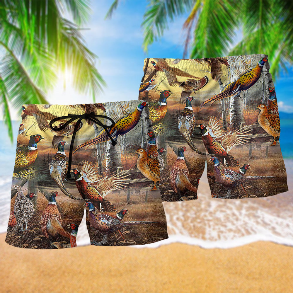 Pheasant Hunting Time Outdoor Style – Beach Short
