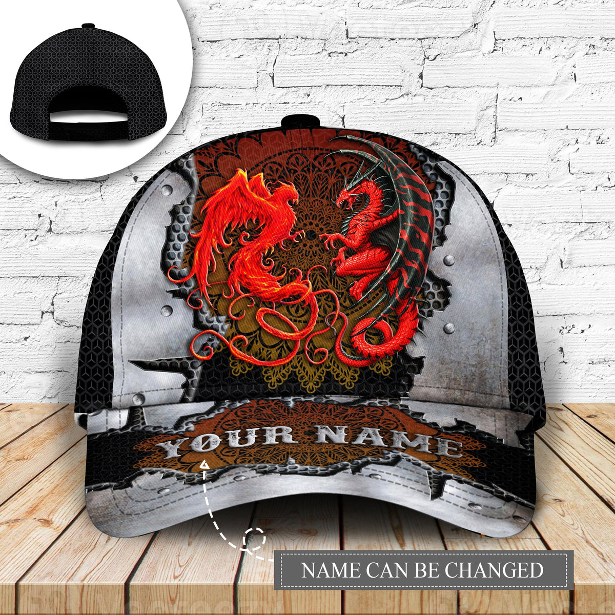 Red Phoenix Dragon Personalized – Classic Cap