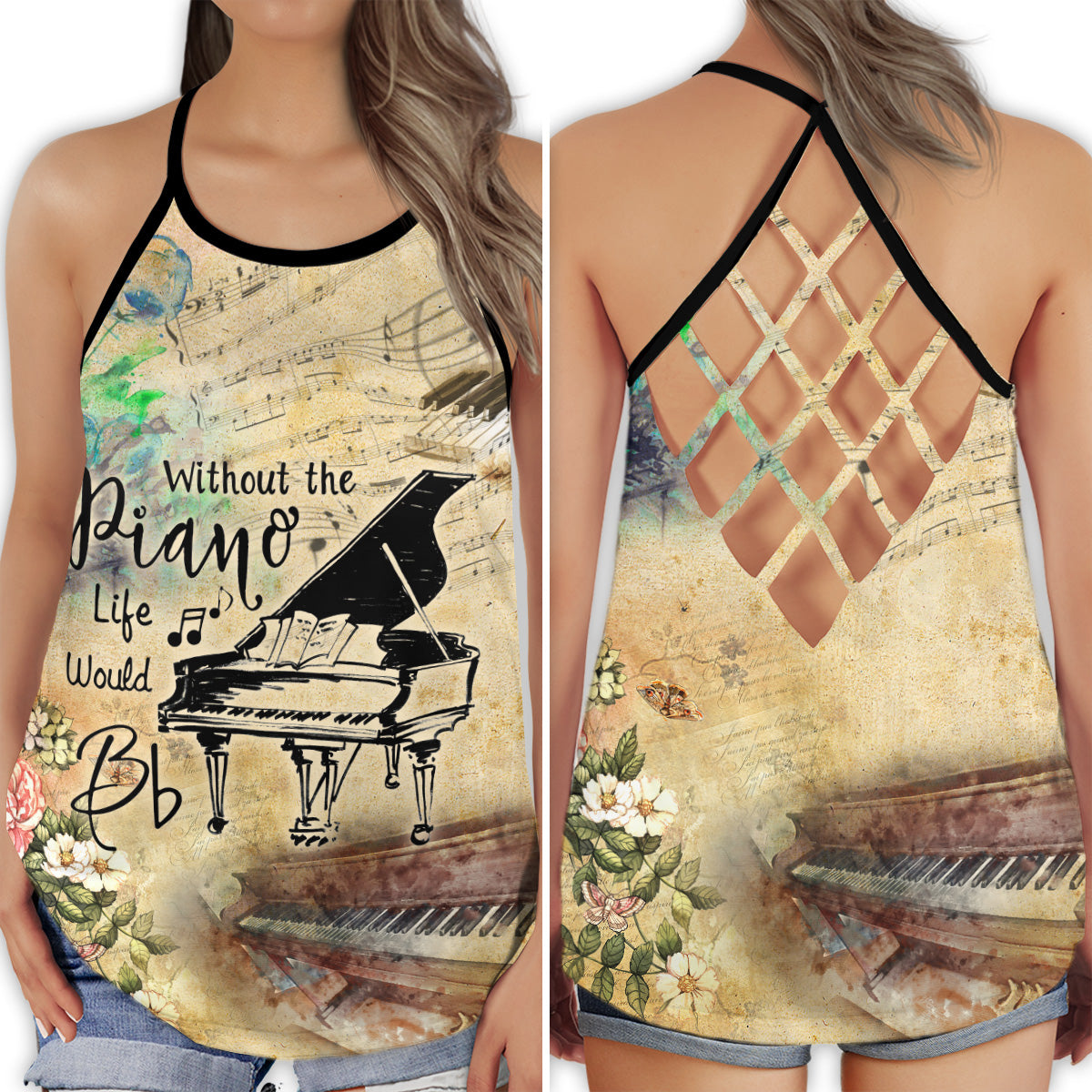 Life Without Piano Music Design - Hollow Tank Top
