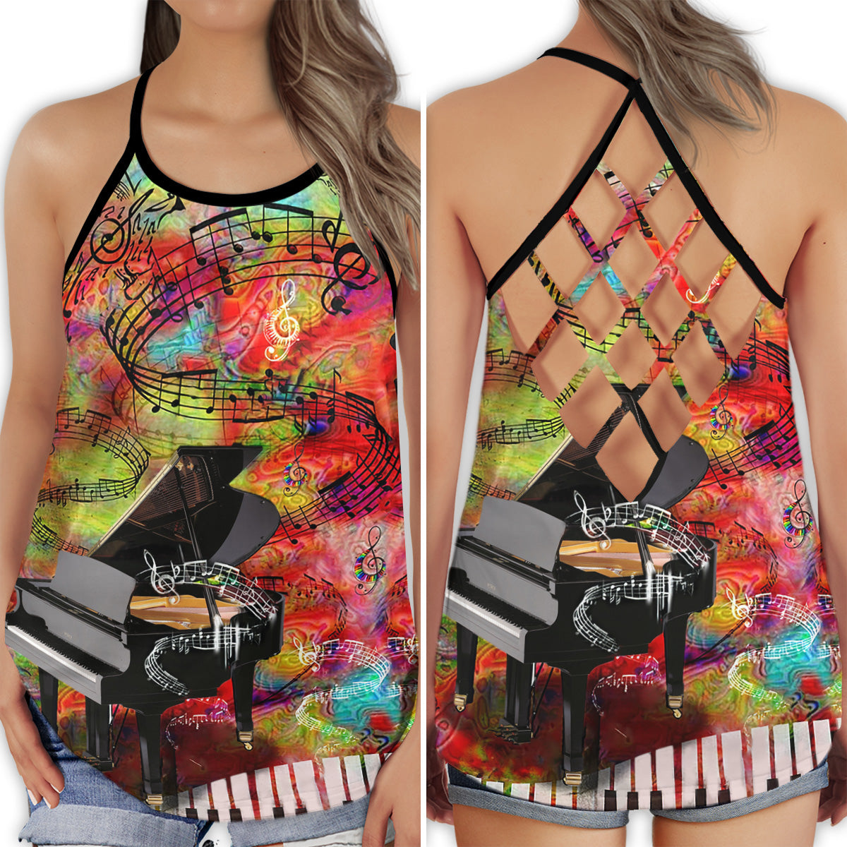 Piano Is My Therapy - Hollow Tank Top