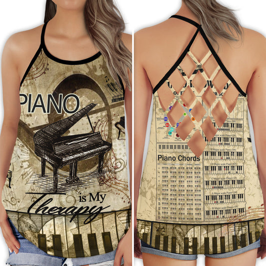 Piano Is My Therapy Love Piano - Hollow Tank Top