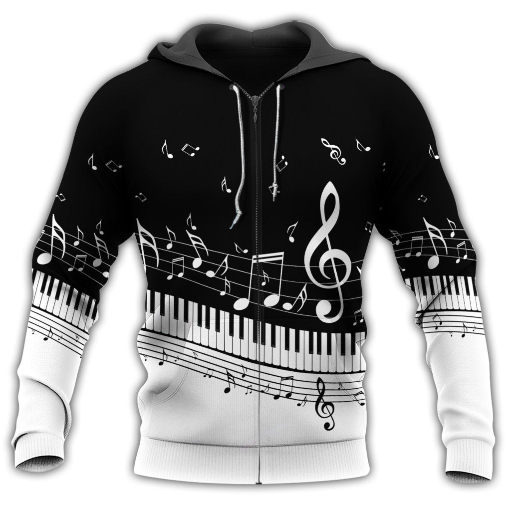 Piano Makes Me Happy - 3D Hoodie