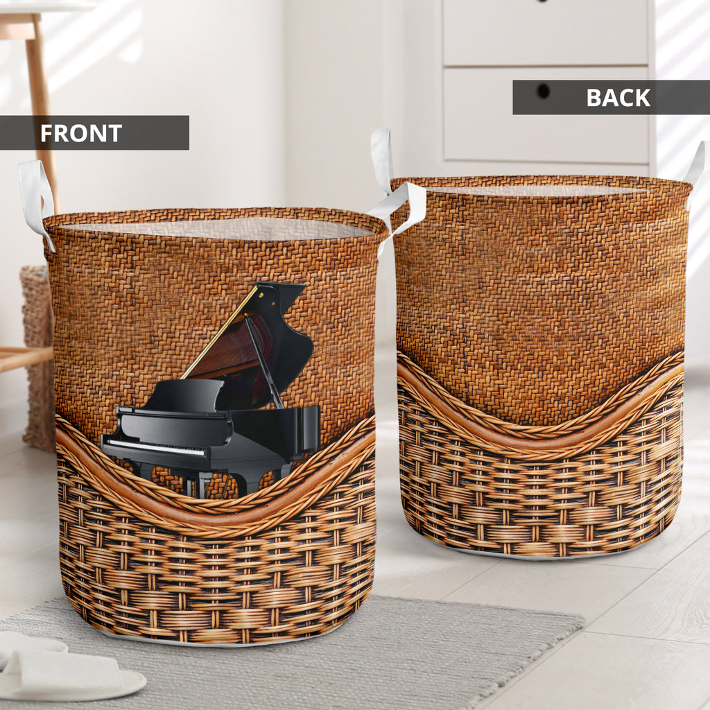 Piano Rattan Teaxture - Laundry Basket - Owls Matrix LTD