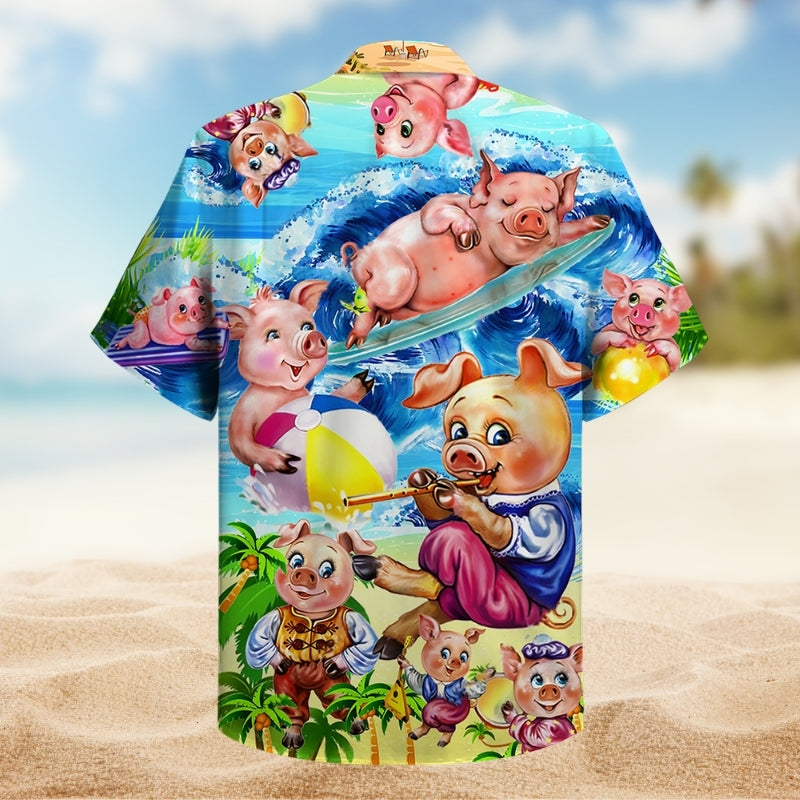 Pig Enjoy Summertime On The Beach Limited Edition – Hawaiian Shirt