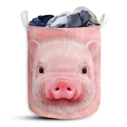 Pig Face And Butt - Laundry Basket - Owls Matrix LTD