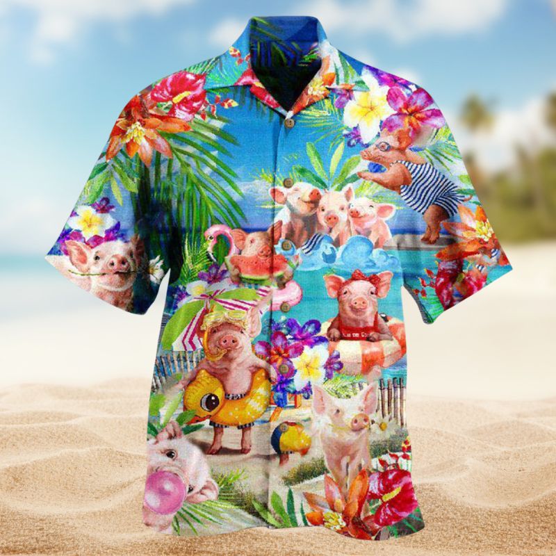 Piggy Chilling By The Beach Edition – Hawaiian Shirt