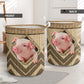 Pig Wickerwork Hole - Laundry Basket - Owls Matrix LTD