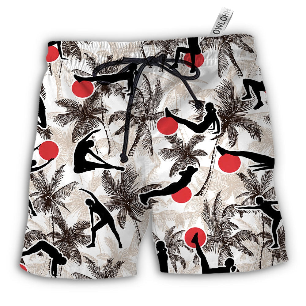 Beach Short / Adults / S Pilates Tropical Tree - Beach Short - Owls Matrix LTD