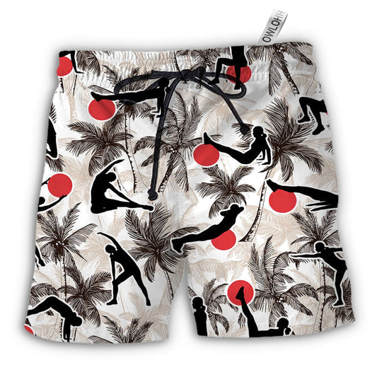 Beach Short / Adults / S Pilates Tropical Tree - Beach Short - Owls Matrix LTD