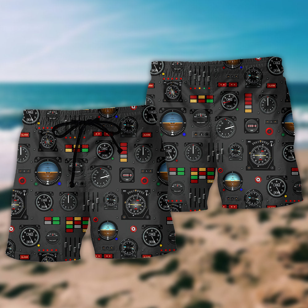 Pilot Watch Aircraft Instrument Panel – Beach Short