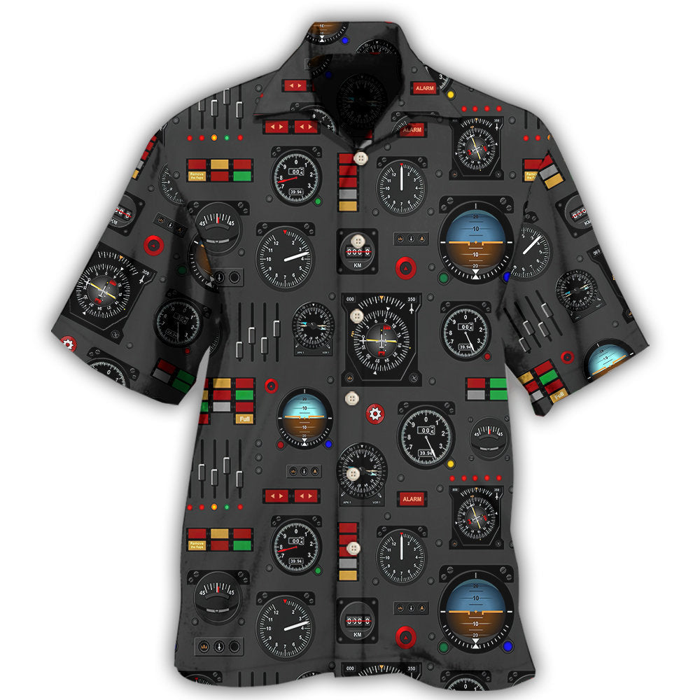 Pilot Watch Airplane Instrument Panel Art – Hawaiian Shirt