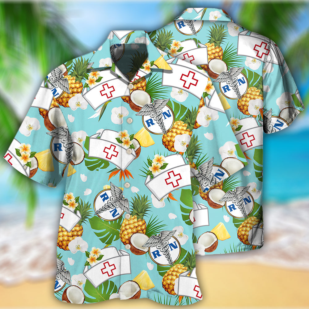 Pineapple Hospital Nurse Style – Hawaiian Shirt