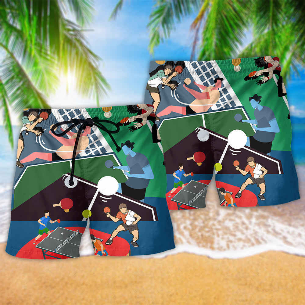 Ping Pong Lover Sport Art – Beach Short