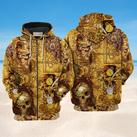 Pirate Skull Retro Art – 3D Hoodie