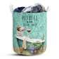 Dog Pitbull And Bath Soap - Laundry Basket - Owls Matrix LTD
