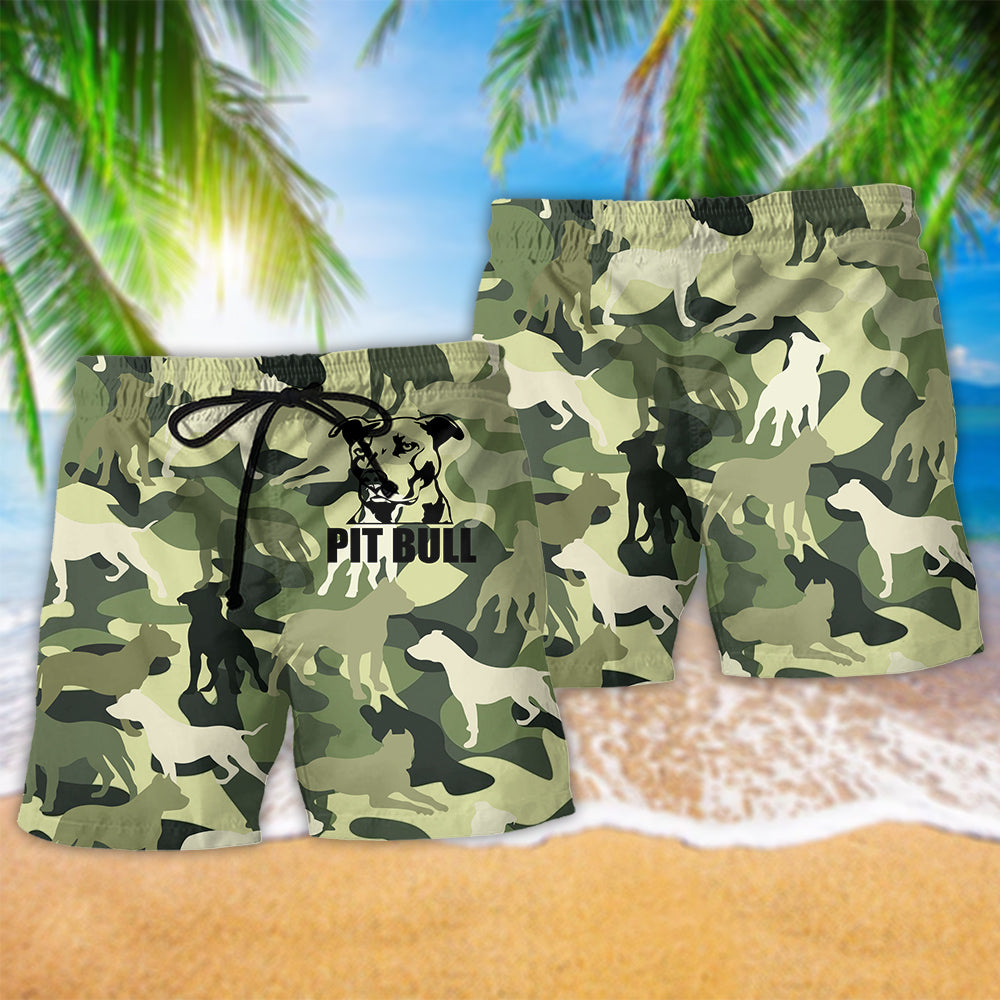 Pitbull Camouflage Minimal Style – Beach Short
