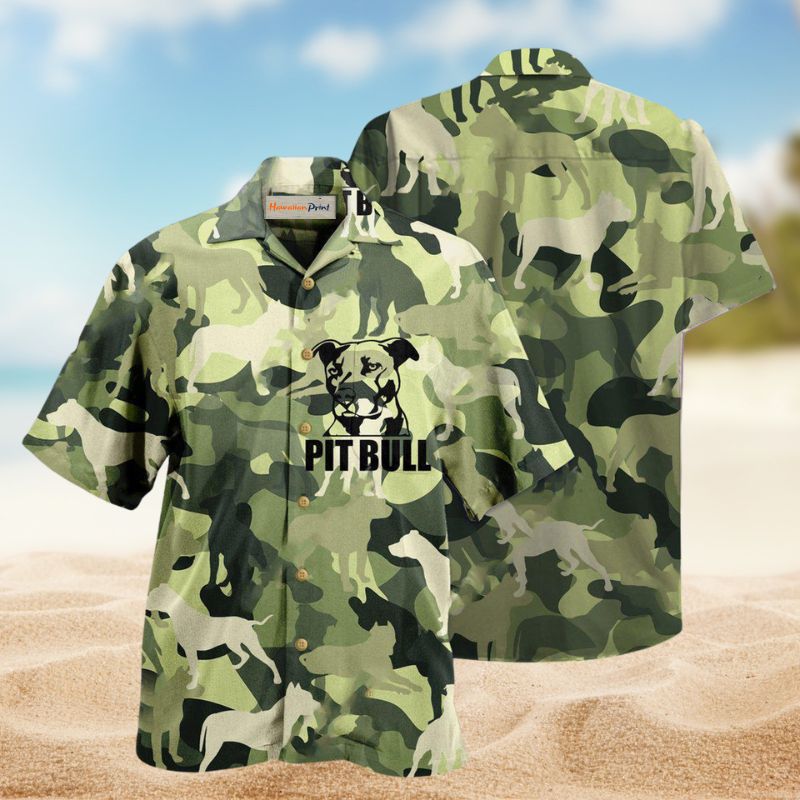 Pitbull Camouflage Edition – Hawaiian Shirt