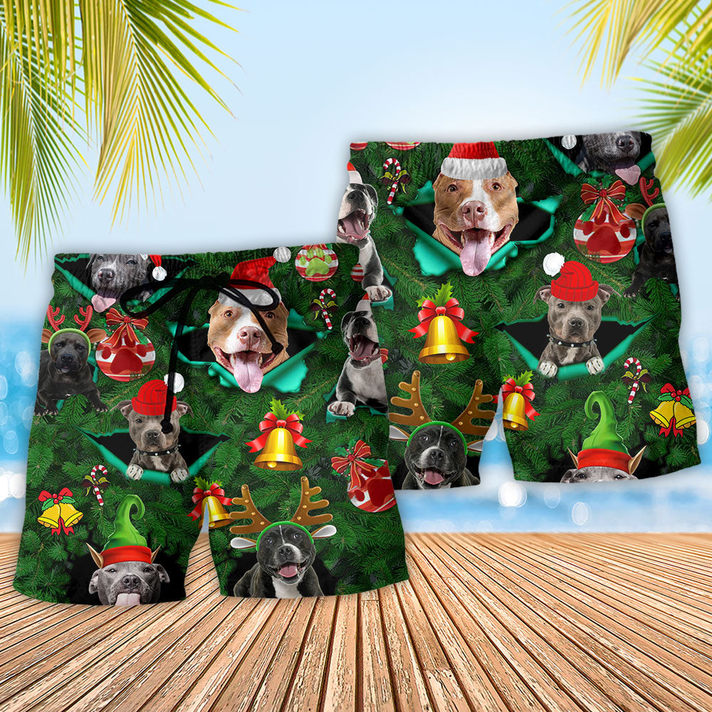Pitbull Christmas Fun – Beach Short