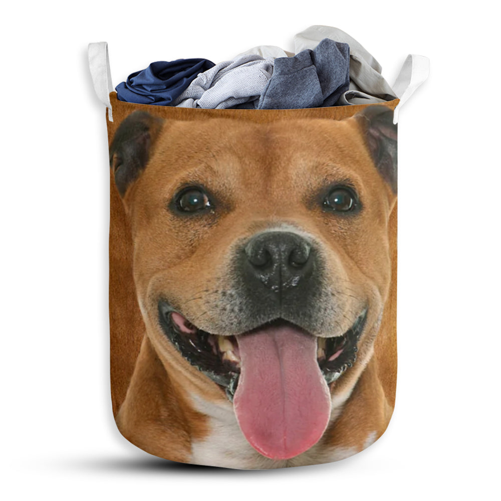Pitbull Face And Butt - Laundry Basket - Owls Matrix LTD