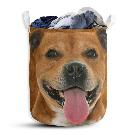 Pitbull Face And Butt - Laundry Basket - Owls Matrix LTD