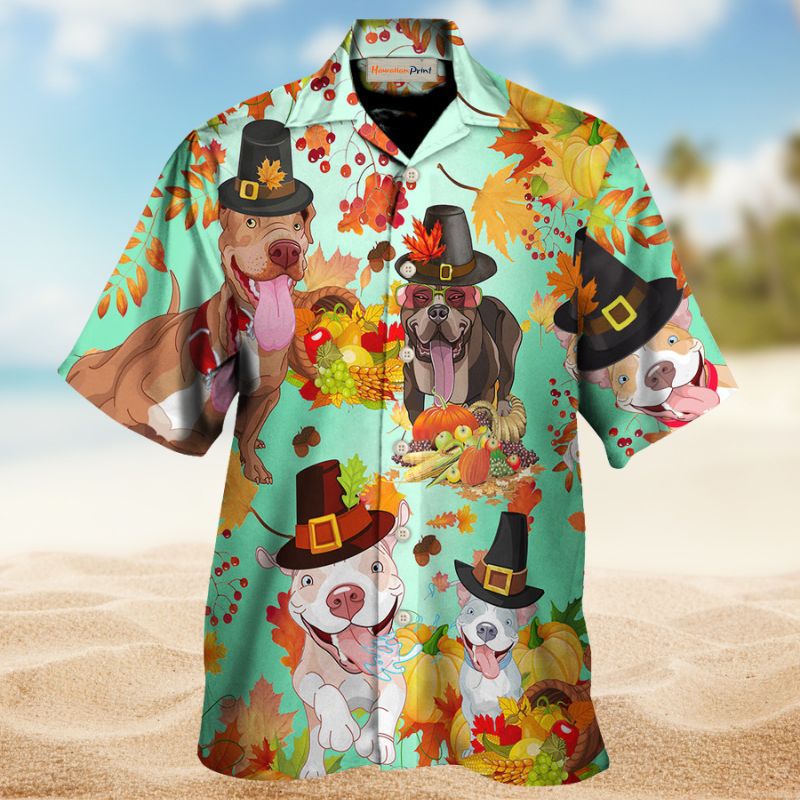 Pitbull Thanksgiving Edition – Hawaiian Shirt