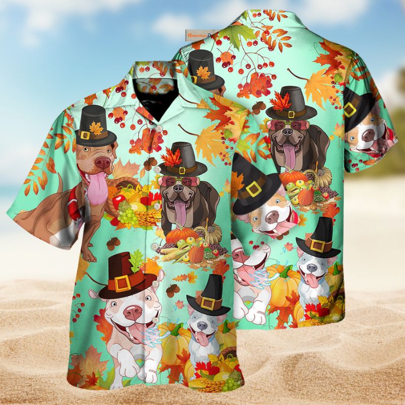 Pitbull Thanksgiving Edition – Hawaiian Shirt