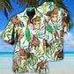 Pitbull Dog Tropical Leaf Design – Hawaiian Shirt
