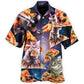 Pizza Cat Galaxy Space Art - Hawaiian Shirt