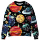 Planet Black Cosmic Art Style – Sweater - Ugly Christmas Sweater