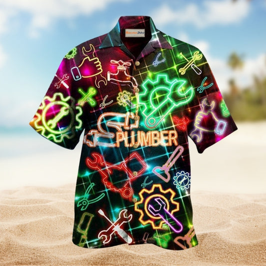 Plumber Amazing Neon Limited Edition – Hawaiian Shirt