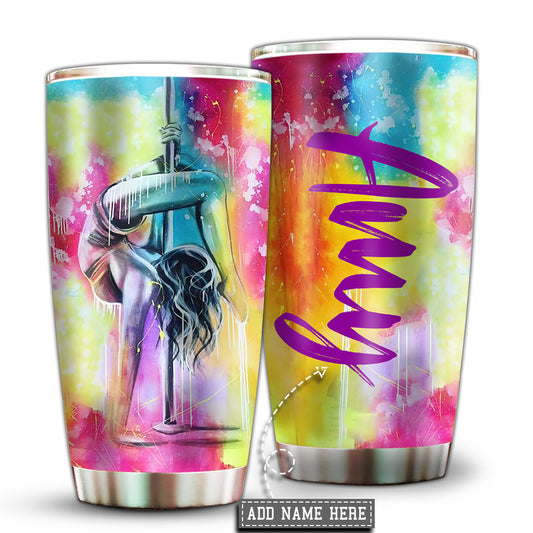 Pole Fitness In My Heart Colorful Personalized 20 Oz Tumbler