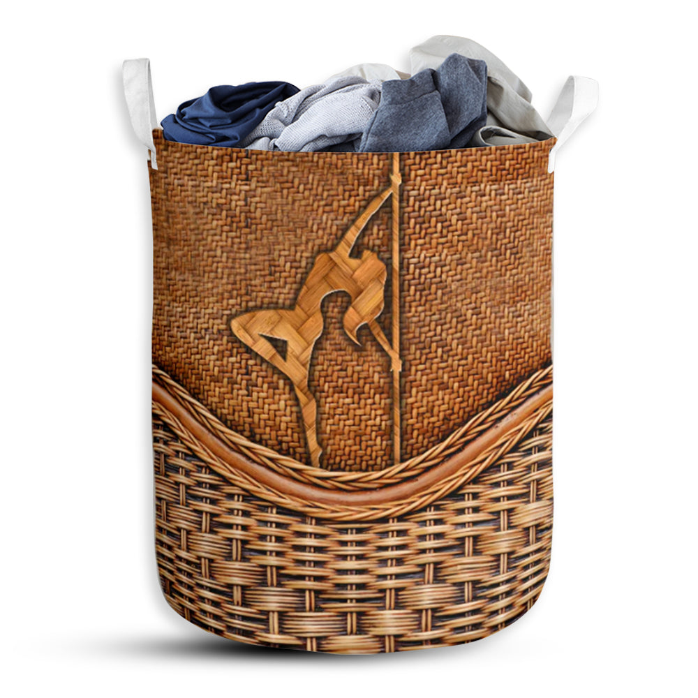 Pole Dance Rattan Teaxture - Laundry Basket - Owls Matrix LTD