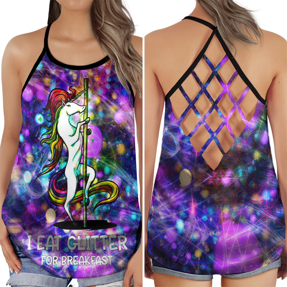 Pole Dance Breakfast Humor - Hollow Tank Top