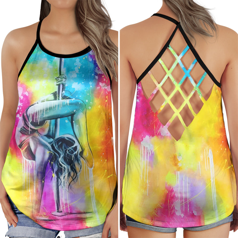 Pole Dance Bright Soul Colorful Style - Hollow Tank Top