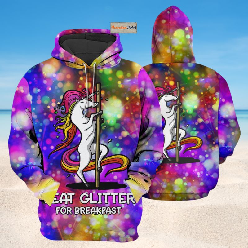 Pole Dance Unicorn Glitter - 3D Hoodie