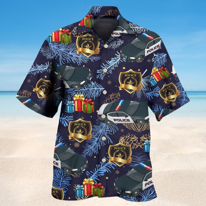 Police Christmas Pattern Style – Hawaiian Shirt