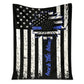 Police Officer Back The Blue Love Life 50 x 60 Inch Flannel Blanket For Cozy Bedroom And Sofa Decor