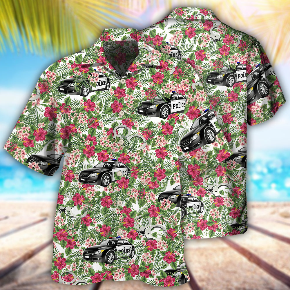 Police Car Tropical Style – Hawaiian Shirt