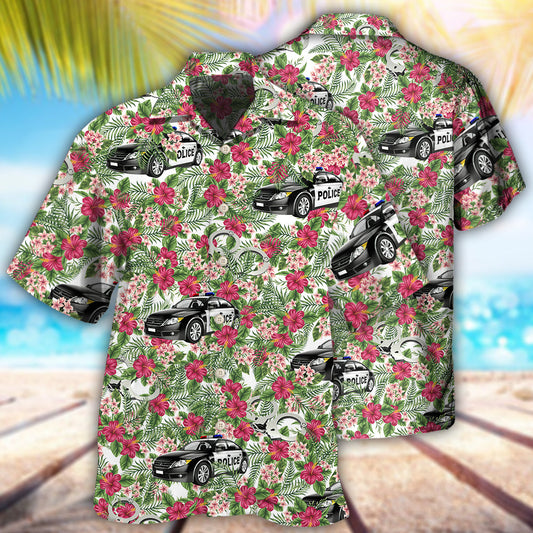 Police Car Tropical Style – Hawaiian Shirt