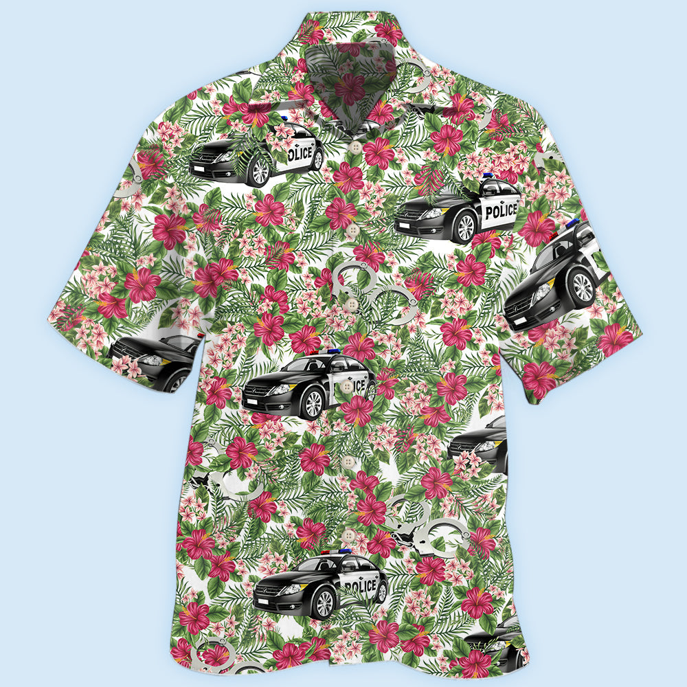 Police Car Tropical Style – Hawaiian Shirt