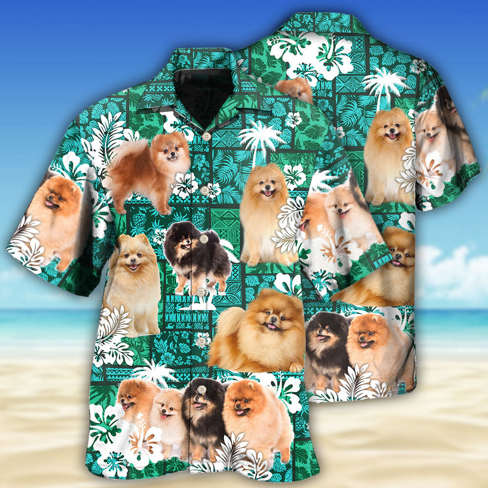 Pomeranian Tropical Dog Lover Style – Hawaiian Shirt