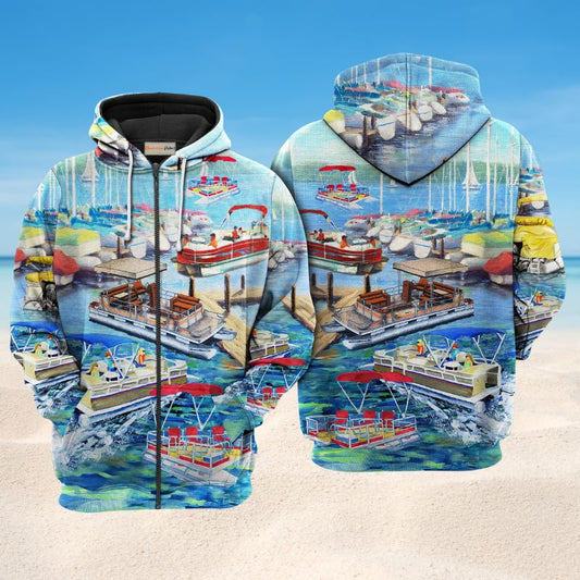 Pontoon Captain Lifestyle - 3D Hoodie